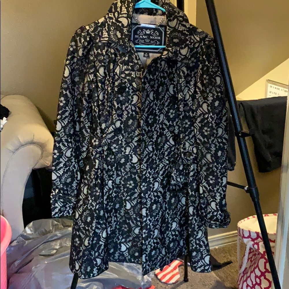 Black and Tan intricate lacy jacket